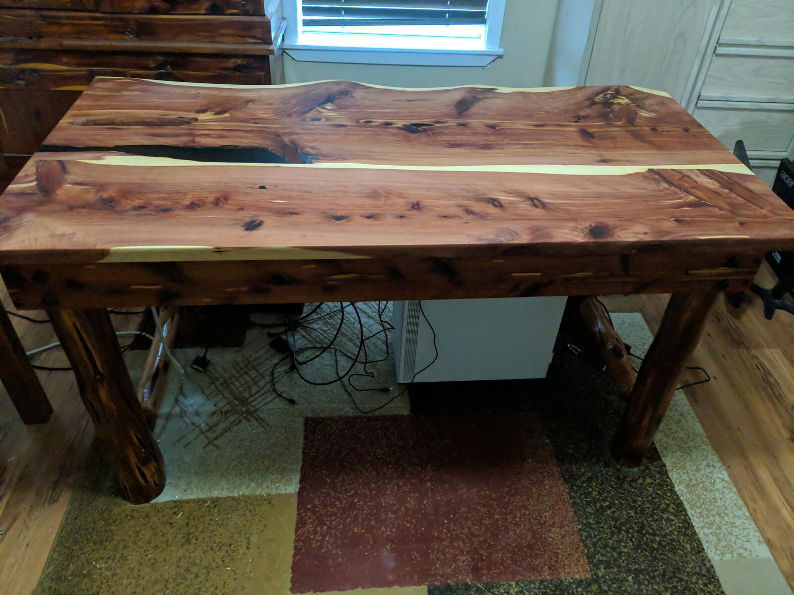 Cedar Slab Desk · Salt of the Earth Carpentry