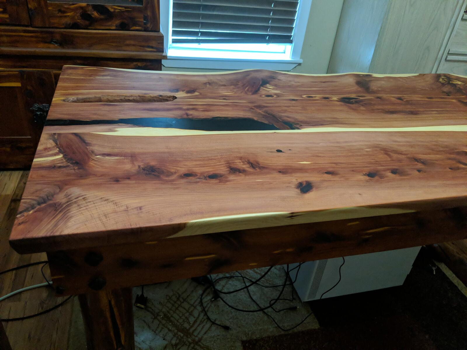 Cedar Slab Desk · Salt of the Earth Carpentry
