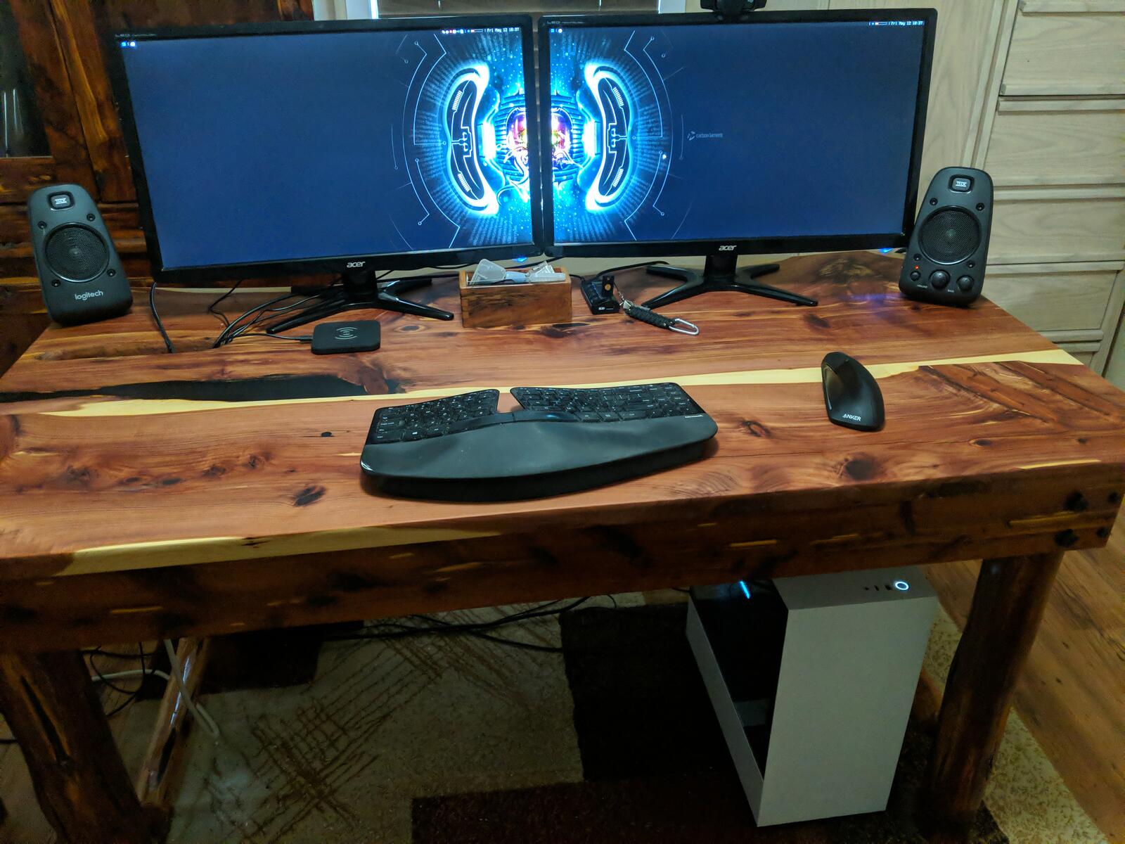 Cedar Slab Desk · Salt of the Earth Carpentry